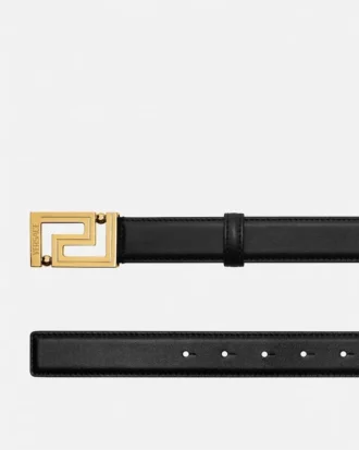 Ceinture en cuir Greca 3 cm