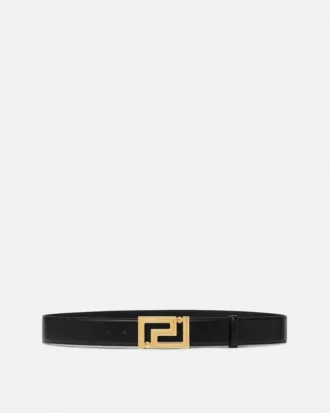 Ceinture en cuir Greca  4 cm