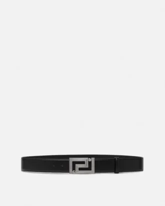 Ceinture en cuir Greca  4 cm