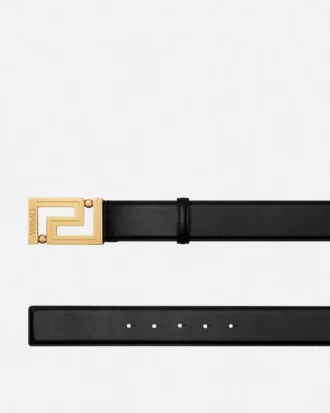 Ceinture en cuir Greca  4 cm