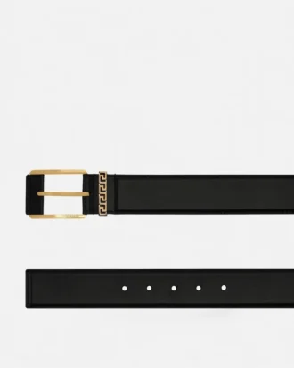 Ceinture en cuir Greca  4 cm