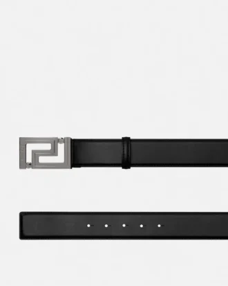 Ceinture en cuir Greca  4 cm