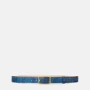 Ceinture en cuir imprimé Greca 3 cm