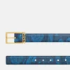 Ceinture en cuir imprimé Greca 3 cm