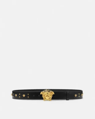Ceinture en cuir ornée La Medusa 4 cm