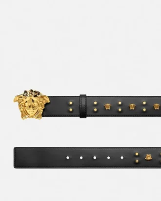 Ceinture en cuir ornée La Medusa 4 cm
