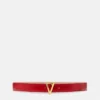 Ceinture en cuir V 3 cm
