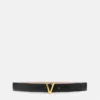 Ceinture en cuir V 3 cm