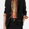 Ceinture en cuir V 4 cm