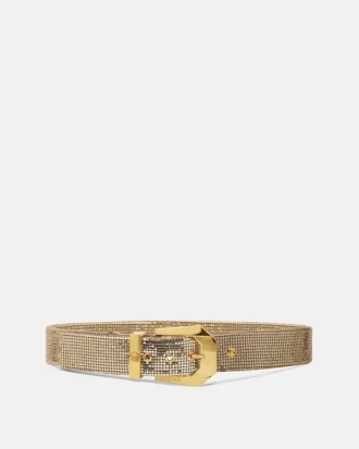 Ceinture en maille métallique Medusa Heritage 4 cm