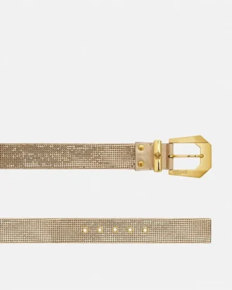 Ceinture en maille métallique Medusa Heritage 4 cm