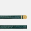 Ceinture Medusa Biggie effet croco 3 cm