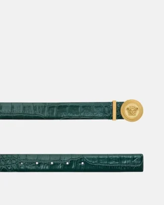 Ceinture Medusa Biggie effet croco 3 cm Ceinture Medusa Biggie effet croco 3 cm
