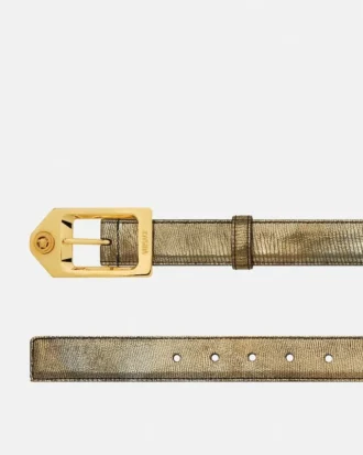 Ceinture Medusa Biggie effet lézard 3 cm