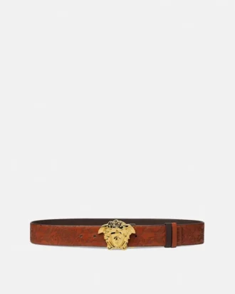Ceinture réversible en cuir La Medusa 4 cm