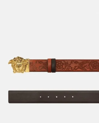 Ceinture réversible en cuir La Medusa 4 cm