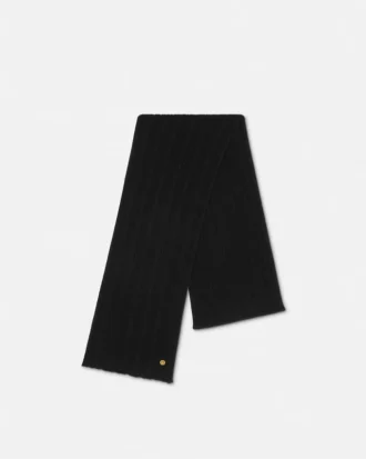 Écharpe en tricot de laine côtelé