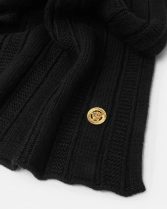 Écharpe en tricot de laine côtelé