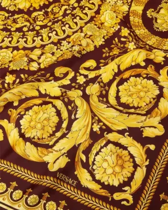 Écharpe en twill de soie imprimée 90 cm