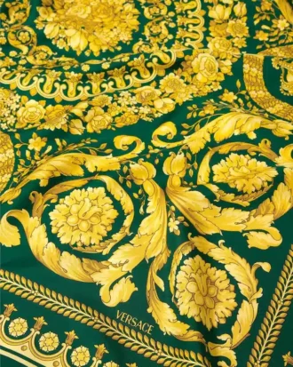 Écharpe en twill de soie imprimée 90 cm