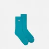 Chaussettes en coton côtelé brodées Chaussettes en coton côtelé brodées