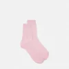Chaussettes en coton côtelé brodées