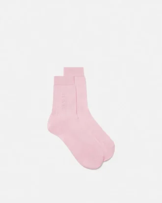 Chaussettes en coton côtelé brodées Chaussettes en coton côtelé brodées