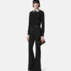 Chemise ajustée en crêpe de soie cristallisé Chemise ajustée en crêpe de soie cristallisé