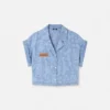 Chemise carrée en chambray jacquard Barocco Chemise carrée en chambray jacquard Barocco