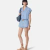 Chemise carrée en chambray jacquard Barocco Chemise carrée en chambray jacquard Barocco