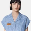 Chemise carrée en chambray jacquard Barocco Chemise carrée en chambray jacquard Barocco