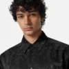 Chemise classique en soie mélangée jacquard Chemise classique en soie mélangée jacquard