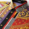 Chemise classique en twill de soie imprimé