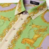 Chemise classique en twill de soie imprimé Chemise classique en twill de soie imprimé