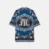 Chemise classique en twill de soie imprimé