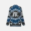 Chemise classique en twill de soie imprimé