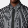 Chemise classique en twill de soie imprimé Chemise classique en twill de soie imprimé