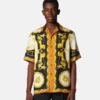 Chemise classique en twill de soie imprimé Chemise classique en twill de soie imprimé