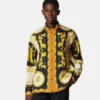 Chemise classique en twill de soie imprimé Chemise classique en twill de soie imprimé