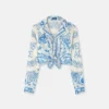 Chemise courte en coton nouée Underwater Barocco Chemise courte en coton nouée Underwater Barocco