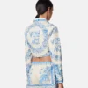 Chemise courte en coton nouée Underwater Barocco Chemise courte en coton nouée Underwater Barocco