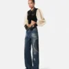 Chemise courte en georgette cloutée Chemise courte en georgette cloutée