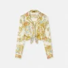 Chemise courte en soie nouée Underwater Barocco Chemise courte en soie nouée Underwater Barocco