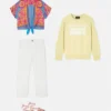 Chemise courte imprimée en twill de soie pour enfants Chemise courte imprimée en twill de soie pour enfants
