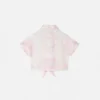 Chemise courte imprimée en twill de soie pour enfants Chemise courte imprimée en twill de soie pour enfants