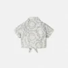 Chemise courte imprimée en twill de soie pour enfants Chemise courte imprimée en twill de soie pour enfants