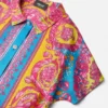 Chemise courte imprimée en twill de soie pour enfants Chemise courte imprimée en twill de soie pour enfants