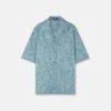 Chemise en denim chambray jacquard Barocco Chemise en denim chambray jacquard Barocco