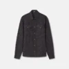 Chemise en denim chambray jacquard Barocco Chemise en denim chambray jacquard Barocco