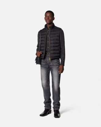 Chemise en denim chambray jacquard Barocco